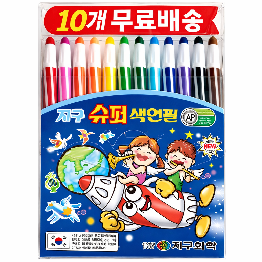 지구화학 슈퍼색연필 12색 10개 배송료X 신학기 준비물, 10세트, 1개 36,330원
