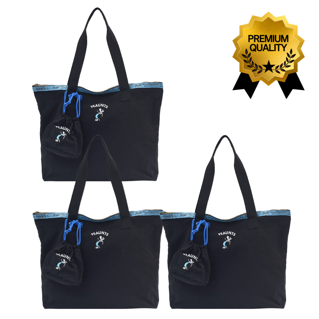 {당일배송} 차차앤코 센스폭발 고퀼리티 업그레이드 스누피에코백+파우치세트 초경량 대용량 데일리백 캐리어연결보조백 85,960원