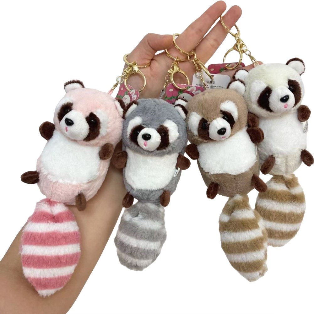 헬스와미 귀여운 라쿤 인형 키링 가방 키홀더 장식 인형 소품, 1개, 베이지 6,900원