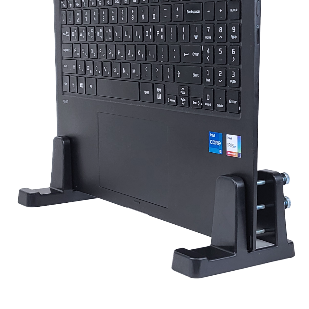 홈앤툴즈 노트북 태블릿 수직 세로 거치대 스탠드, 블랙, 1개 15,800원