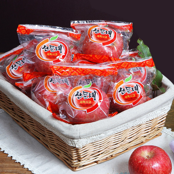 [산들네] 껍질째 먹는 경북 세척 꼬마사과 35,900원