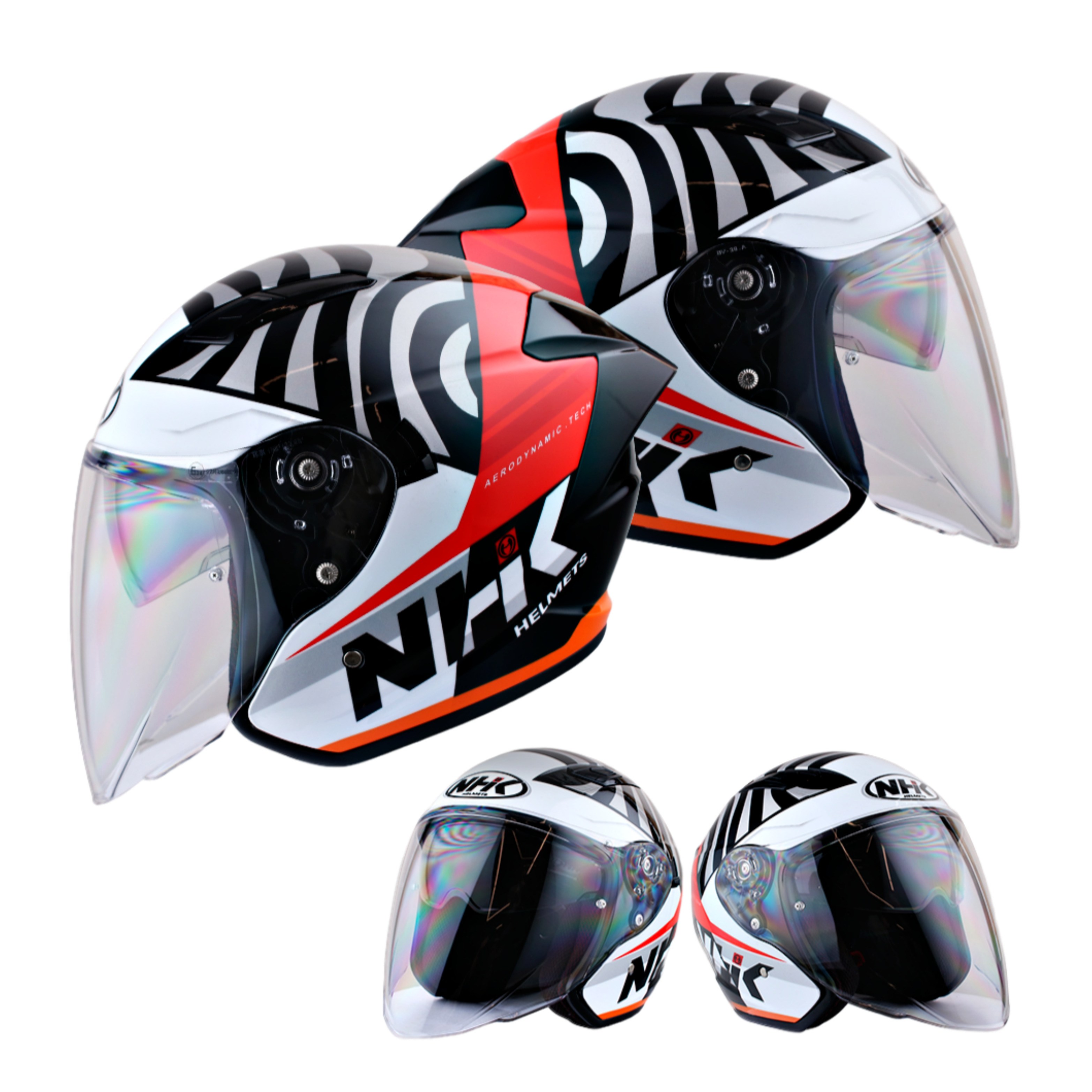 NHK S1 GP PRO 헬멧 오픈페이스 듀얼바이저 바이크 오토바이 헬멧 에어로 다이나믹 레드 140,000원