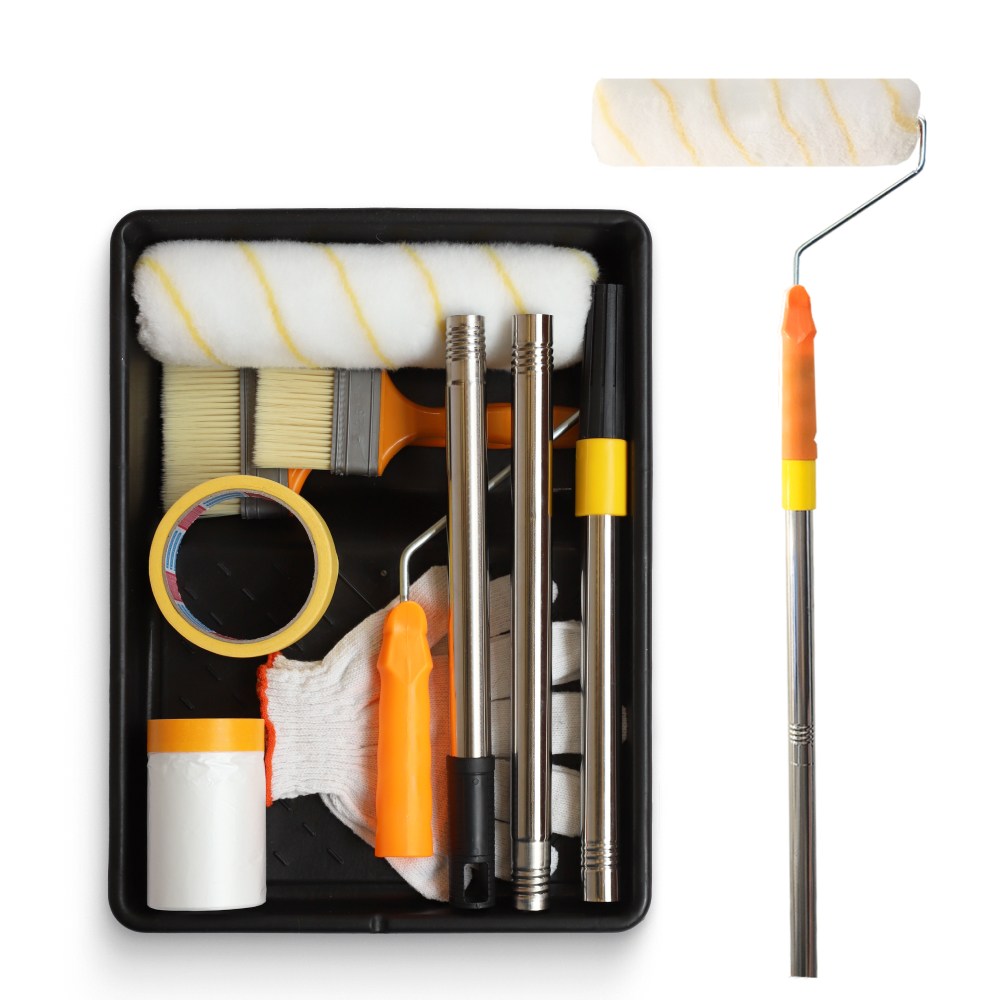 올인원 3단 장대 9인치 롤러 페인트 도구 8종 세트 13,800원