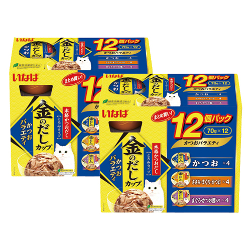 이나바 고양이 금빛육수컵 버라이어티 간식, 가다랑어, 70g, 24개 25,500원