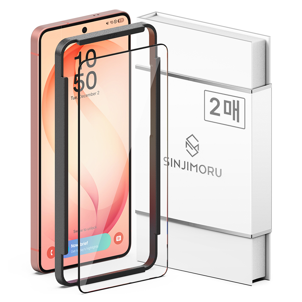 신지모루 풀커버 엣지 강화유리 휴대폰 액정보호필름 2p, 1세트, 현재가 9,730원