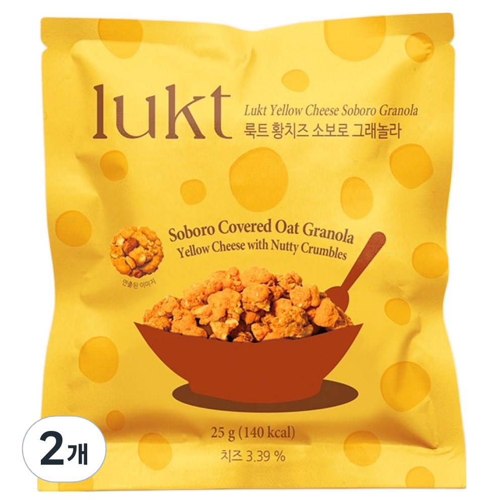 룩트 황치즈 소보로 그래놀라, 2개, 25g 5,560원