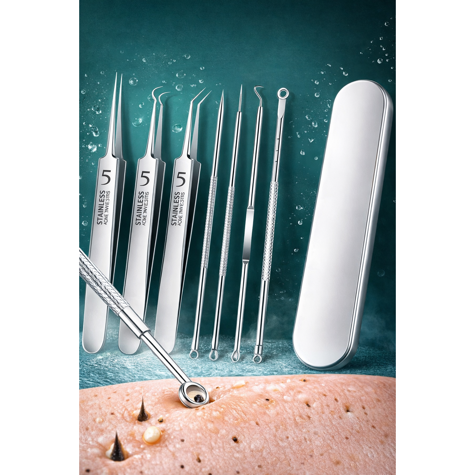 꿀템셀렉트 피지싹 피지핀셋 8종세트 피지제거기 1+1 압출기, 2세트, 1+1 22,900원