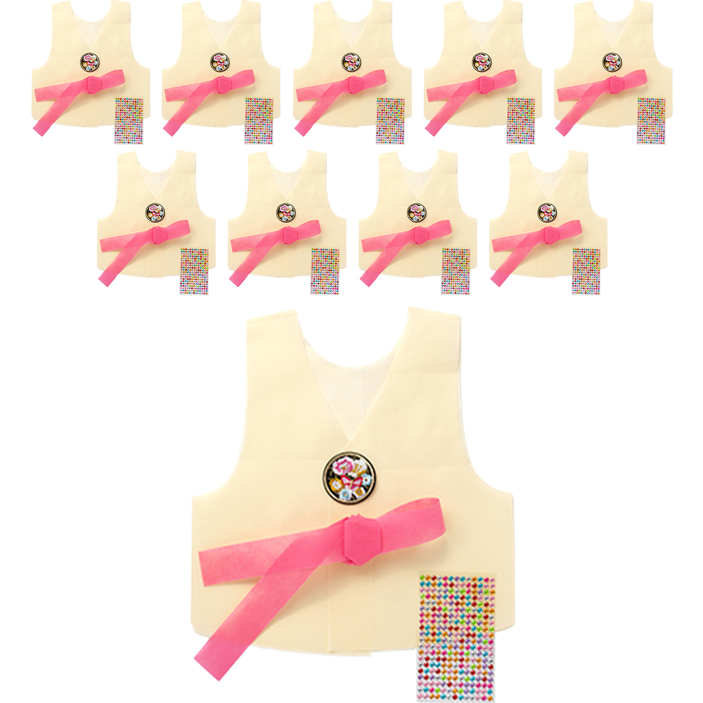 민화샵 명절 전통 한복만들기 재료 세트, 10세트, 분홍한복(TDPFB0162) 25,000원