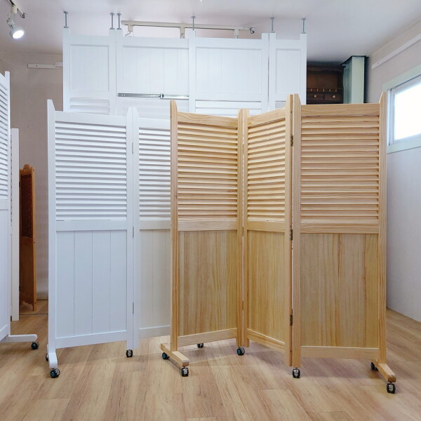 [주식회사 가구야히메] (가구야히메) 틈이보이지않는 153 원목바퀴 3단 파티션, 현재가 187,000원