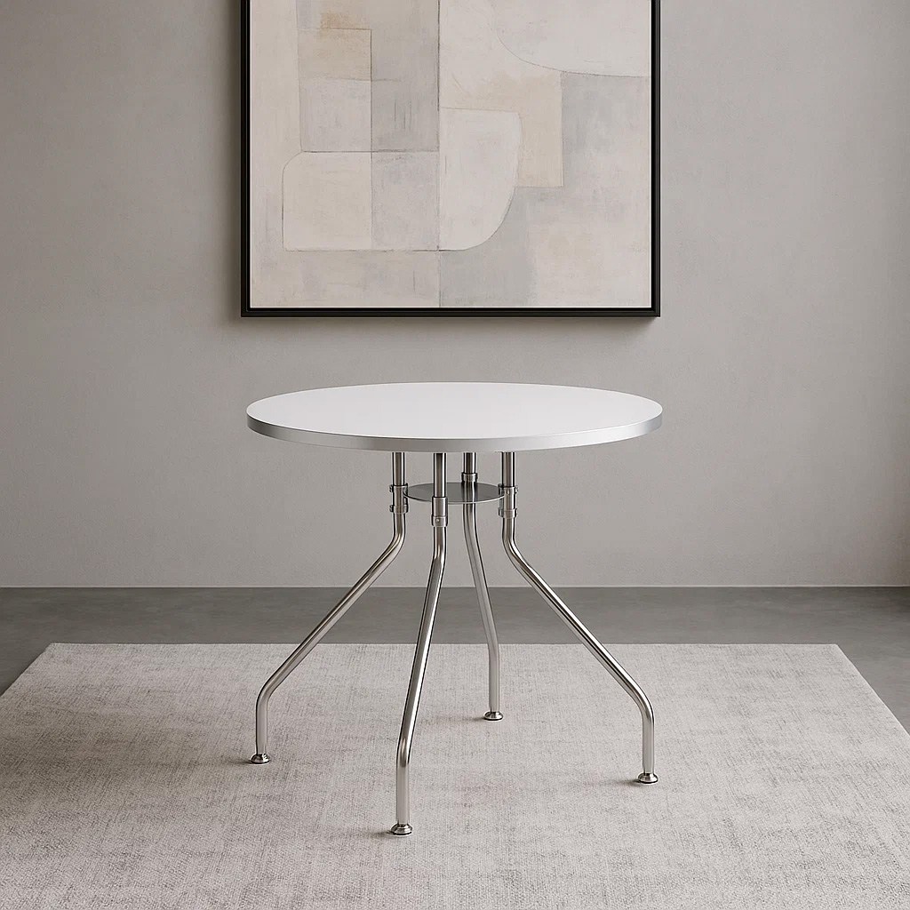 룬트 원형테이블 미드센츄리 모던 크롬 식탁 3size 72,100원