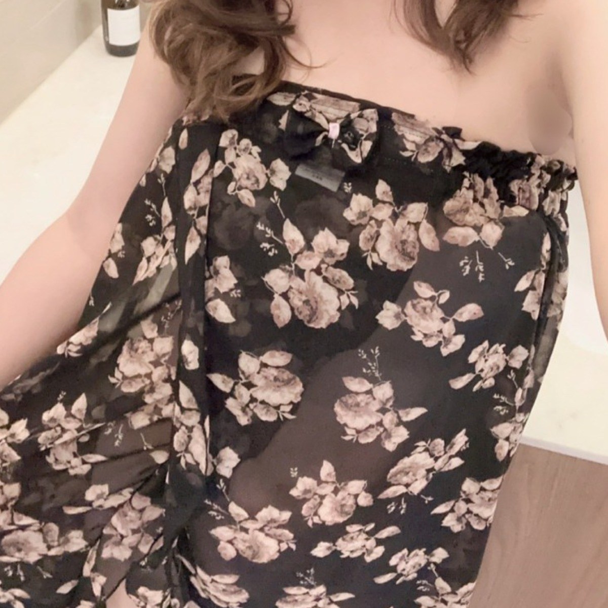 여성 국산 샤워가운 사우나 목욕용품 골프장 골프 웨어 휴스토니[본사], D. 블랙로즈, 1개 31,500원