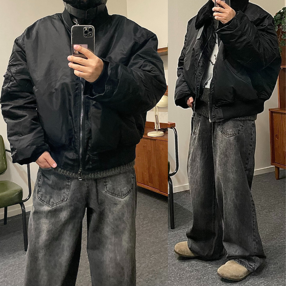 르위 남성용 카라 MA-1 항공점퍼 4color 110,000원