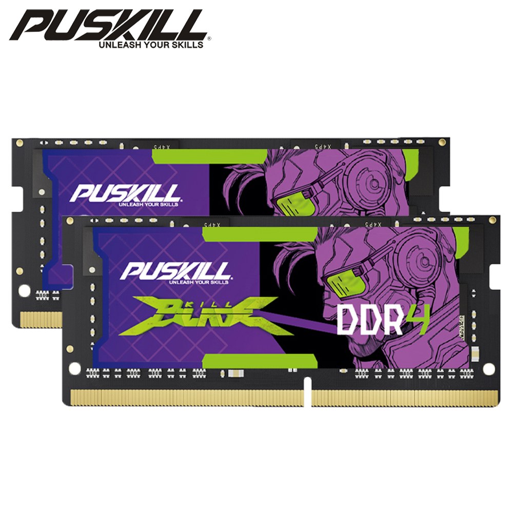PUSKILL DDR4 Killblade 1.2V Ram 용 2x8GB 260pin 게이머 2x16GB 3200MHz 2666MHz 메모리 노트북 Memoria 32GB Sodim 91,400원