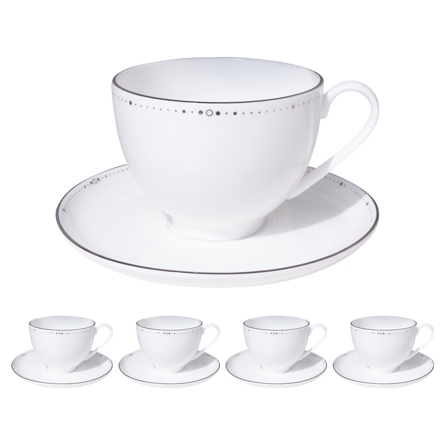 한국도자기 본차이나 위시스 커피잔 + 받침 세트, 플래티늄, 5세트 131,050원