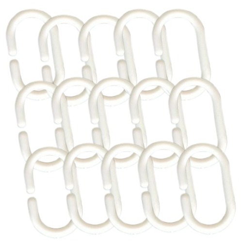 피피홈리빙 C형 커튼링 중형 2 x 3.8 cm, 화이트, 15개 2,860원