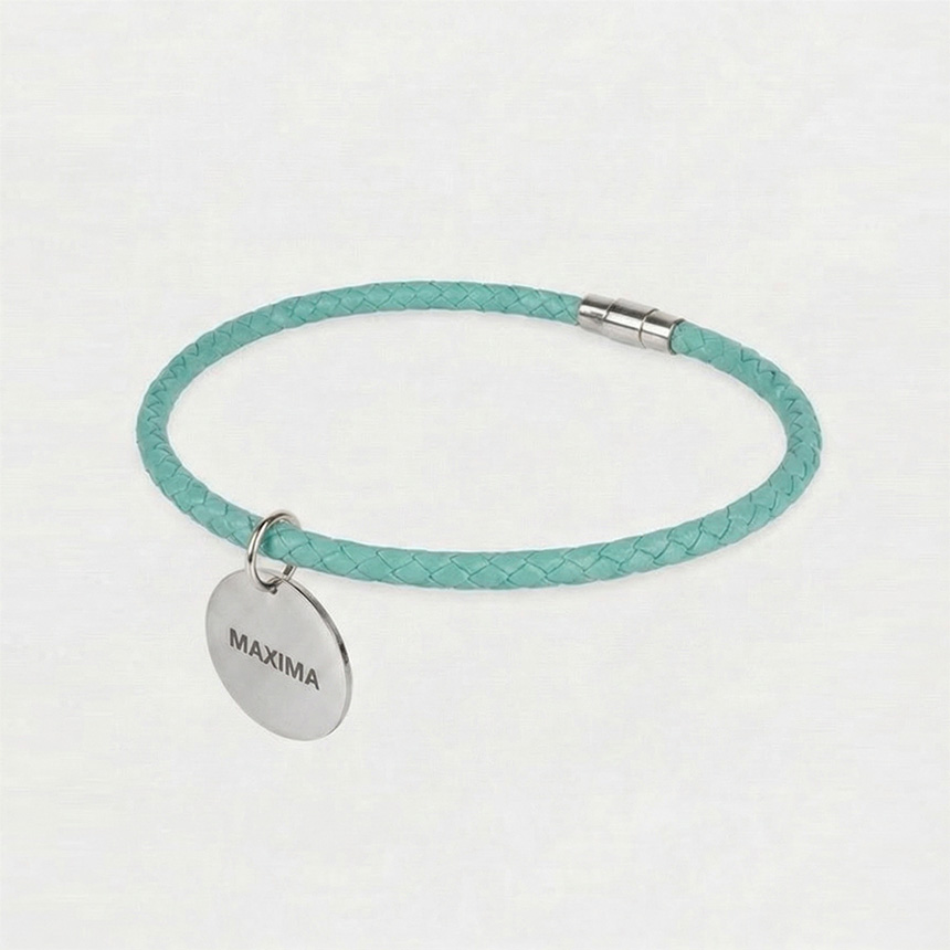 MX PET 가죽 매듭 목걸이 인식표 329X MINT 민트 깊은 양면 각인 25,900원