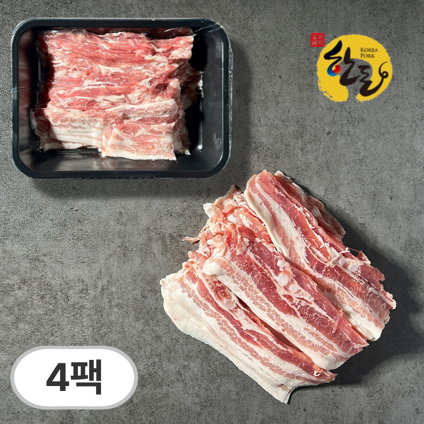 직통미트 한돈 대패삼겹살(냉동), 4개, 500g 46,900원