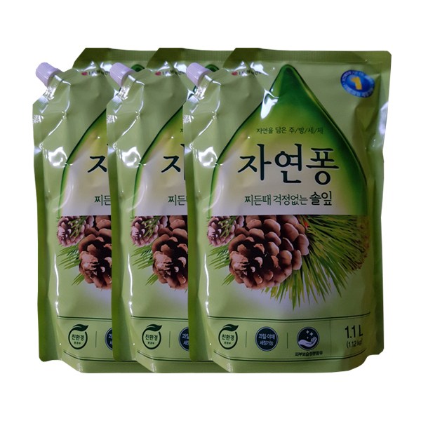 자연퐁 찌든때 걱정없는 솔잎 주방세제 파우치형 13,950원