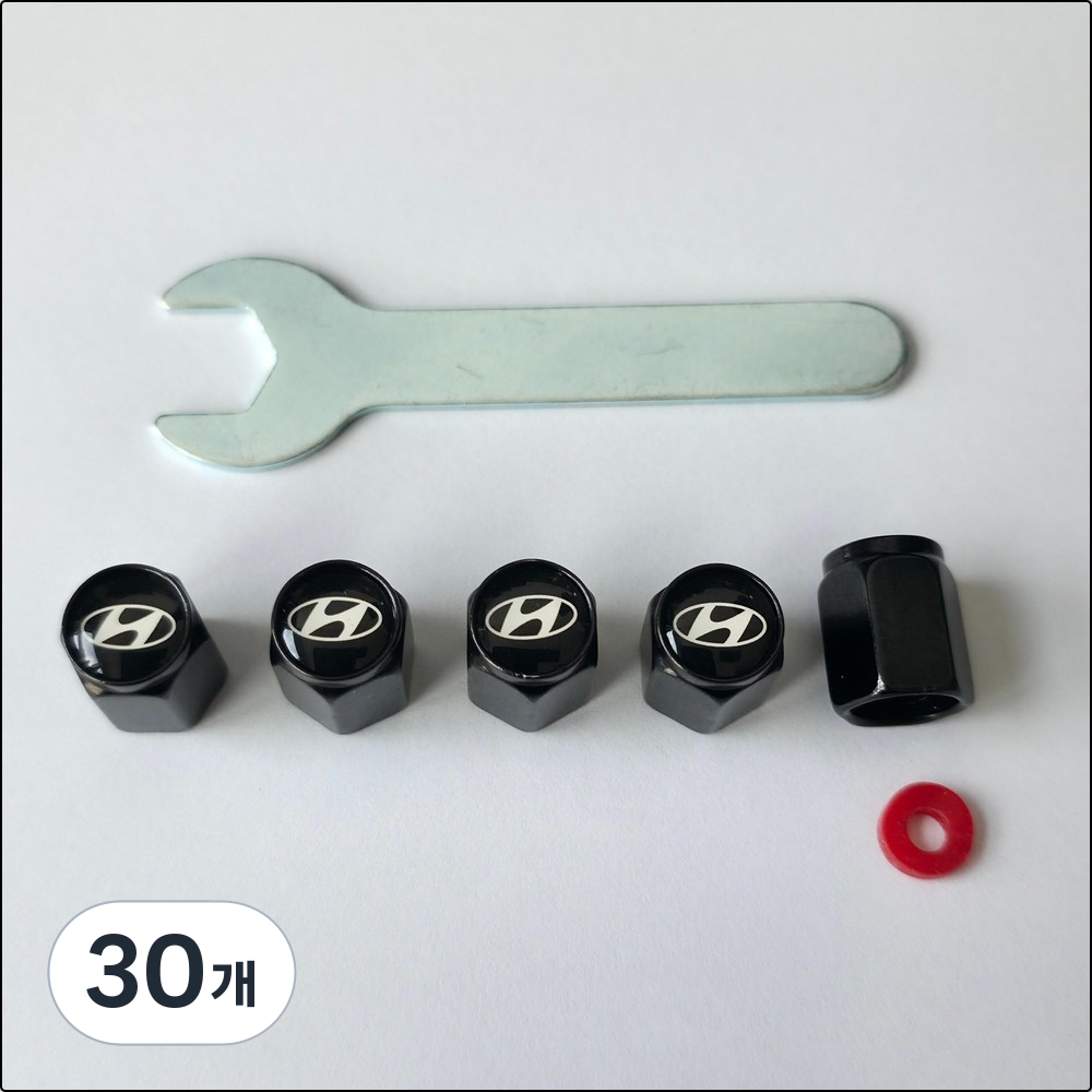 현대 타이어 에어 밸브캡 마개 5개 세트, 검정, 30개 65,120원