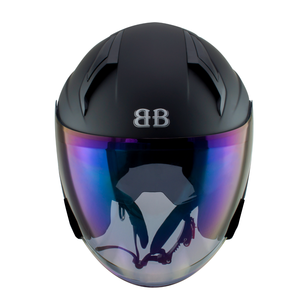 벤시 오픈페이스 오토바이 헬멧 Y-3 (스모크,레인보우 쉴드 선택) 내피분리 블루투스 장착가능, 무광검정 48,500원