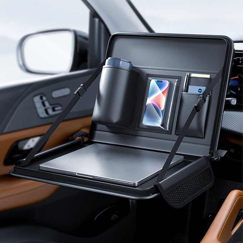 SEAMETAL 차량용 노트북 거치대 자동차 운전석 핸들용 태블릿 받침대 차량용 폴딩 테이블 뒷좌석, 블랙, 1개 26,900원