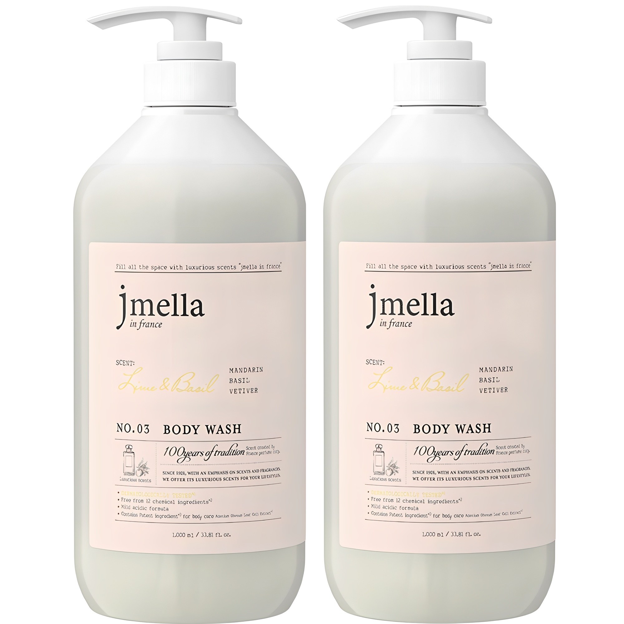 제이멜라 인 프랑스 라임 앤 바질 바디워시 바질 시트러스향, 1L, 2개 14,900원