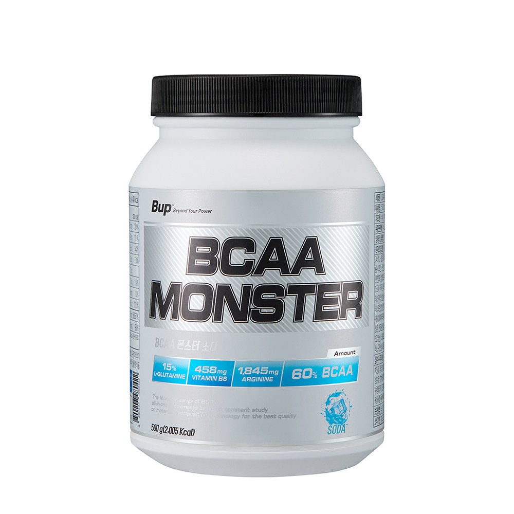 BUP BCAA몬스터 소다맛 류신 아미노산 헬스보충제 BCAA, 500g, 1개 33,800원