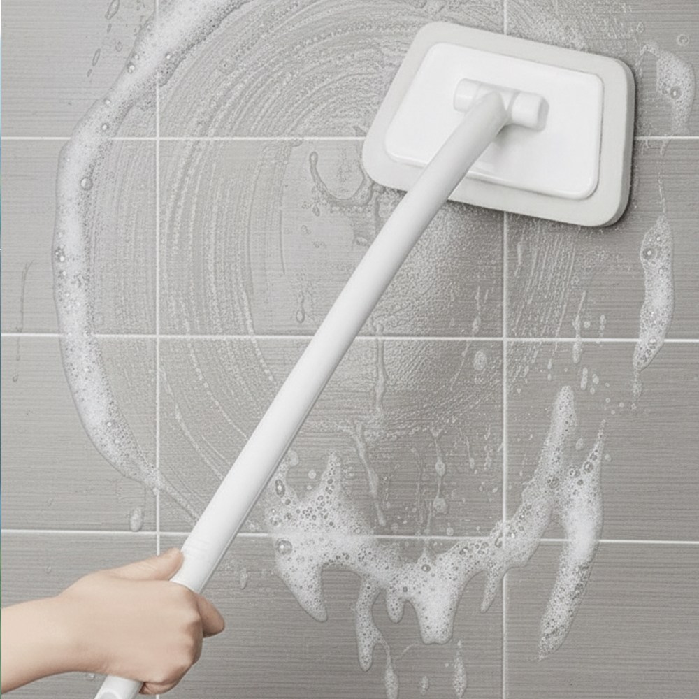 허리편한 롱핸들 욕실 청소 브러시 풀세트 (핸들2+스펀지6+후크2), 화이트, 2세트 20,800원