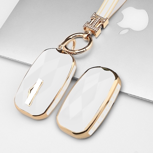 키에티 제네시스 호환 GV60 G90 7버튼 키케이스 + H큐빅 키체인, 골드-화이트 23,900원