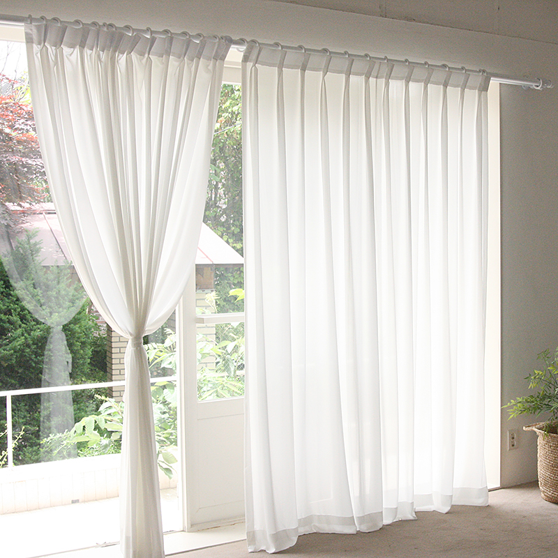 앤코튼 비침없는 고밀도 쉬폰 나비주름 커튼 69,800원