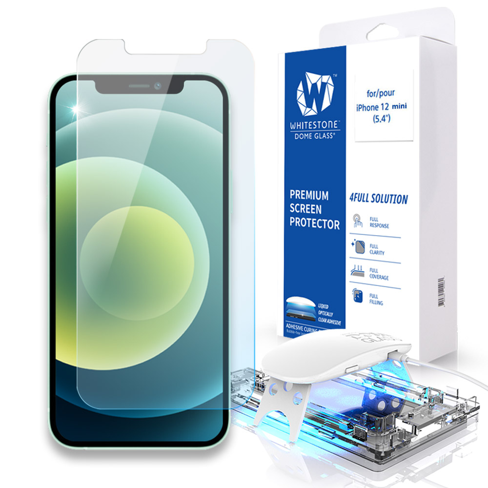 [화이트스톤]아이폰12미니 (5.4인치) 돔글라스 풀커버 강화유리 액정보호필름 42,000원