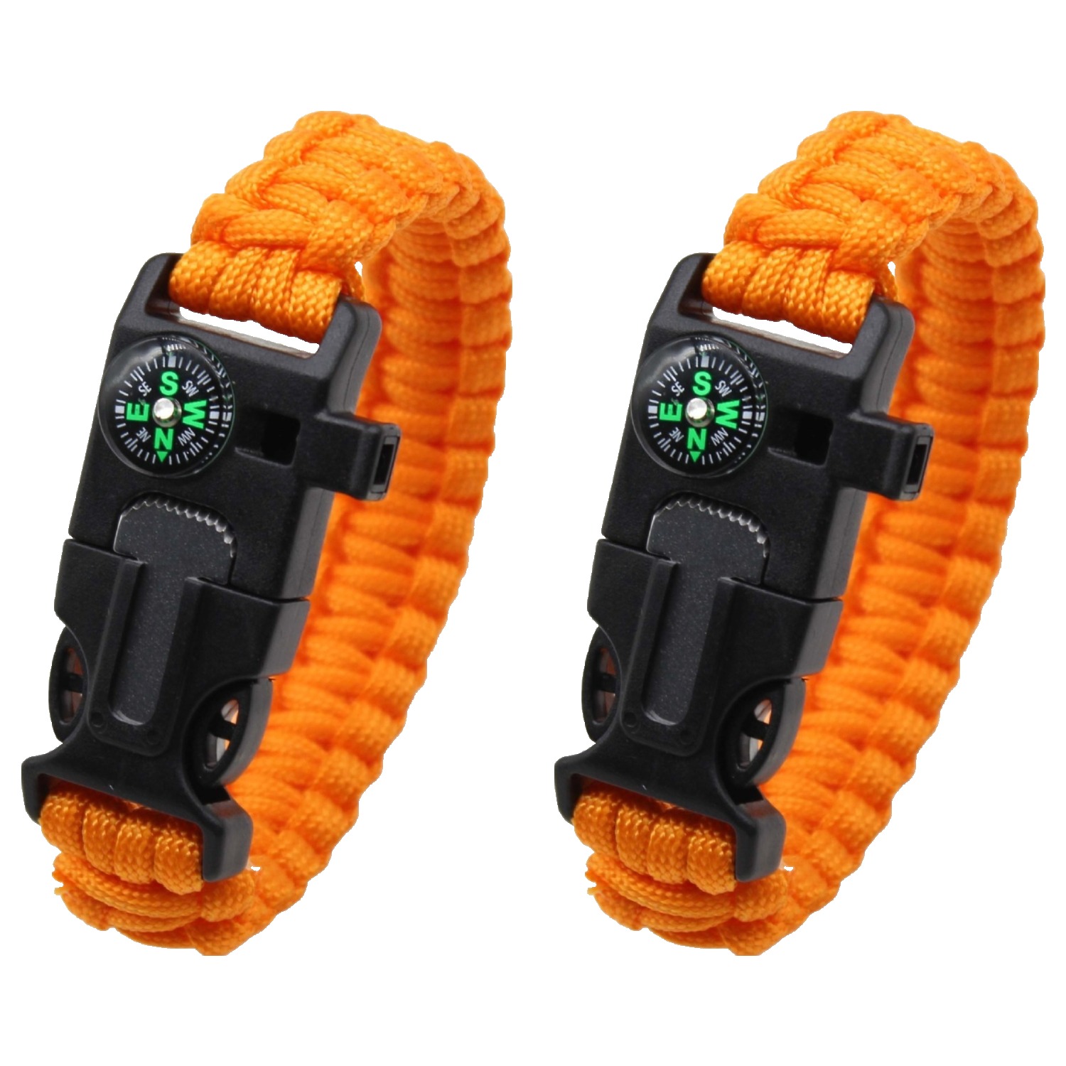 라운프 캠핑 아웃도어 파라코드 생존팔찌 2.5 x 25 cm, 오렌지, 2개 5,120원