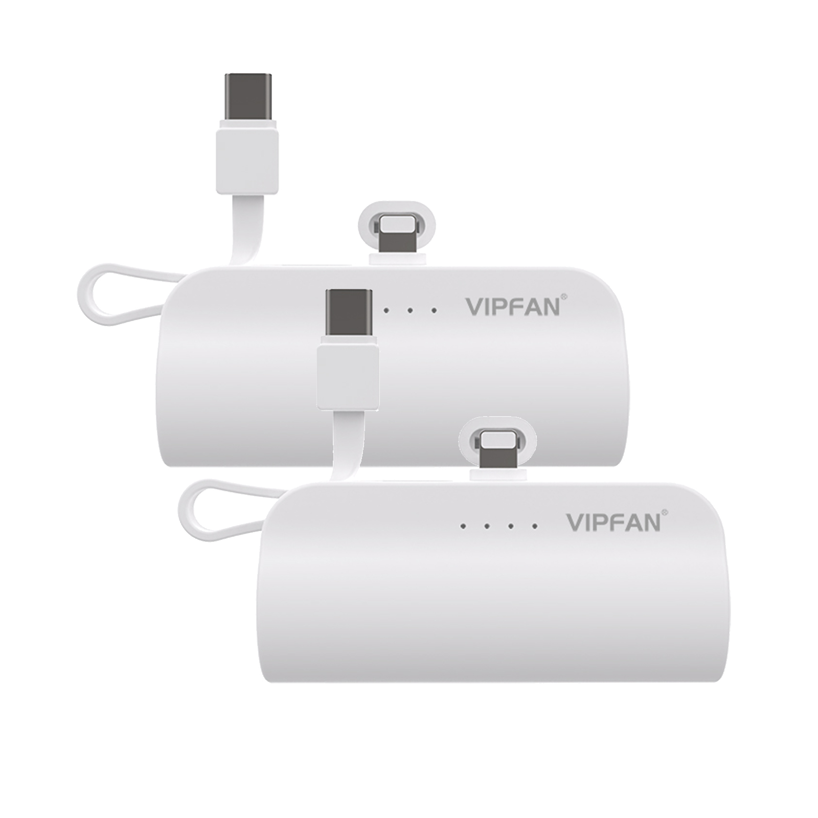 단품 또는 1+1 선택가능 VIPFAN 도킹 2in1 보조배터리 5000mAh C타입 하이브리드 8핀 고급형 일체형 빌트인 외출 필수템 15,900원