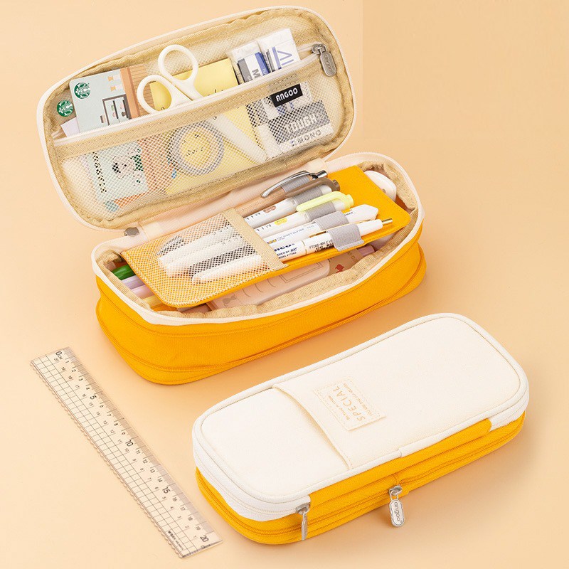 HB문화사 듀얼레이어 대용량 Macaron 필통 파우치 펜슬케이스 학생 직장인 12,480원