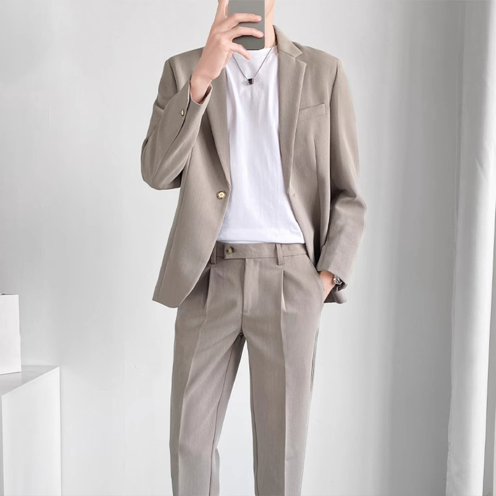 엘쏘 남성용 옴므 사계절 캐주얼 기본 정장 세트 88,000원