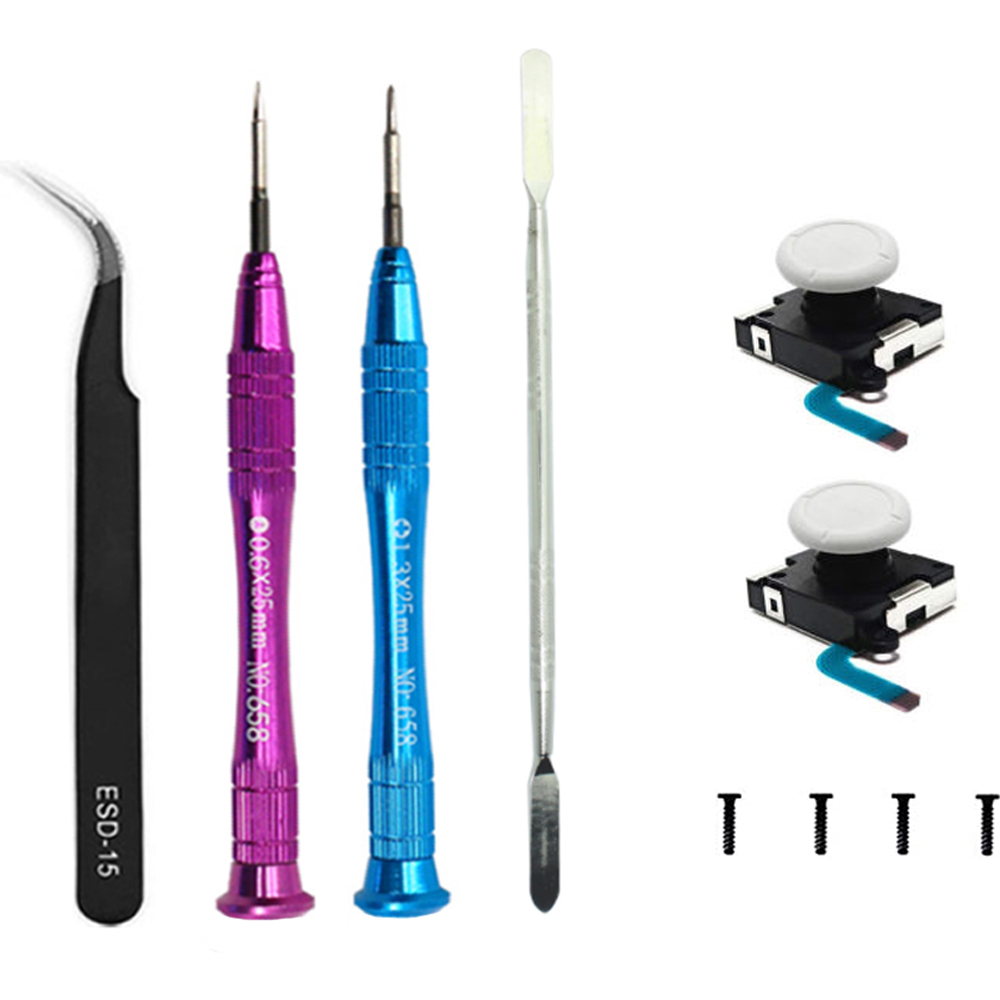 업마켓 닌텐도 스위치 OLED / 라이트 조이콘 아날로그 스틱 모듈 자가 수리 키트 화이트 세트 18,900원