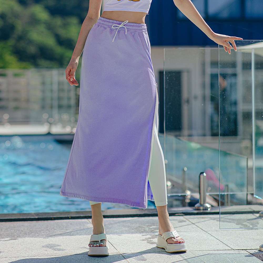 [콘치웨어] 타올지 집업 스커트 옆트임 트레이닝 밴딩 롱 스커트 3colors 필라테스 요가 18,900원