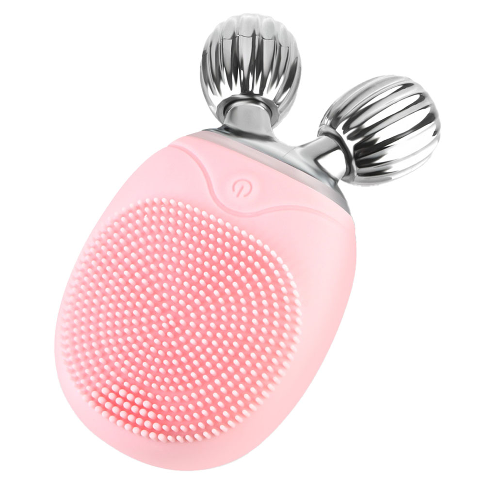 쓰리제이알 코시 클렌징 진동브러쉬 실리콘 페이스 롤러 모공 딥클렌징 마사지기, VC3376, 핑크 7,900원