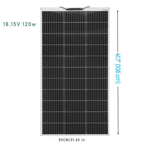 휴대용태양광패널 태양발전기 캠핑용품 Solar Panel charger 유연한 블랙 전지 단결정 실리콘 120W 광 모듈 요트 RV 보트 캠핑카 텐트 충전용 12V 배터리 134,670원