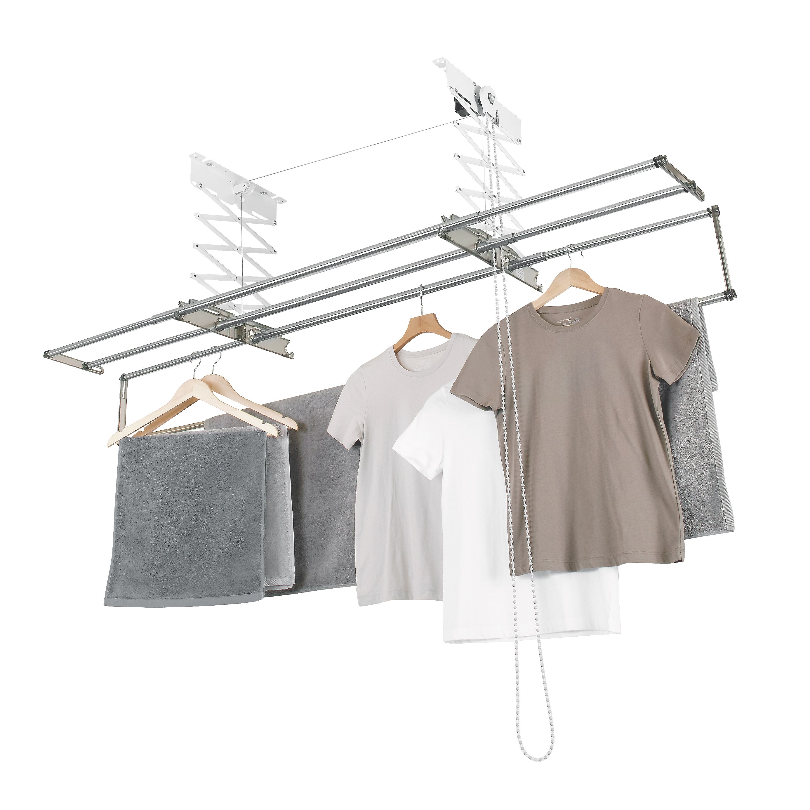 웰렉스 빨래건조대CH4190 슬라이드봉 반자동건조대 전용집게포함(JP)천정형 빨래건조대 베란다빨래건조대, 1개 145,000원