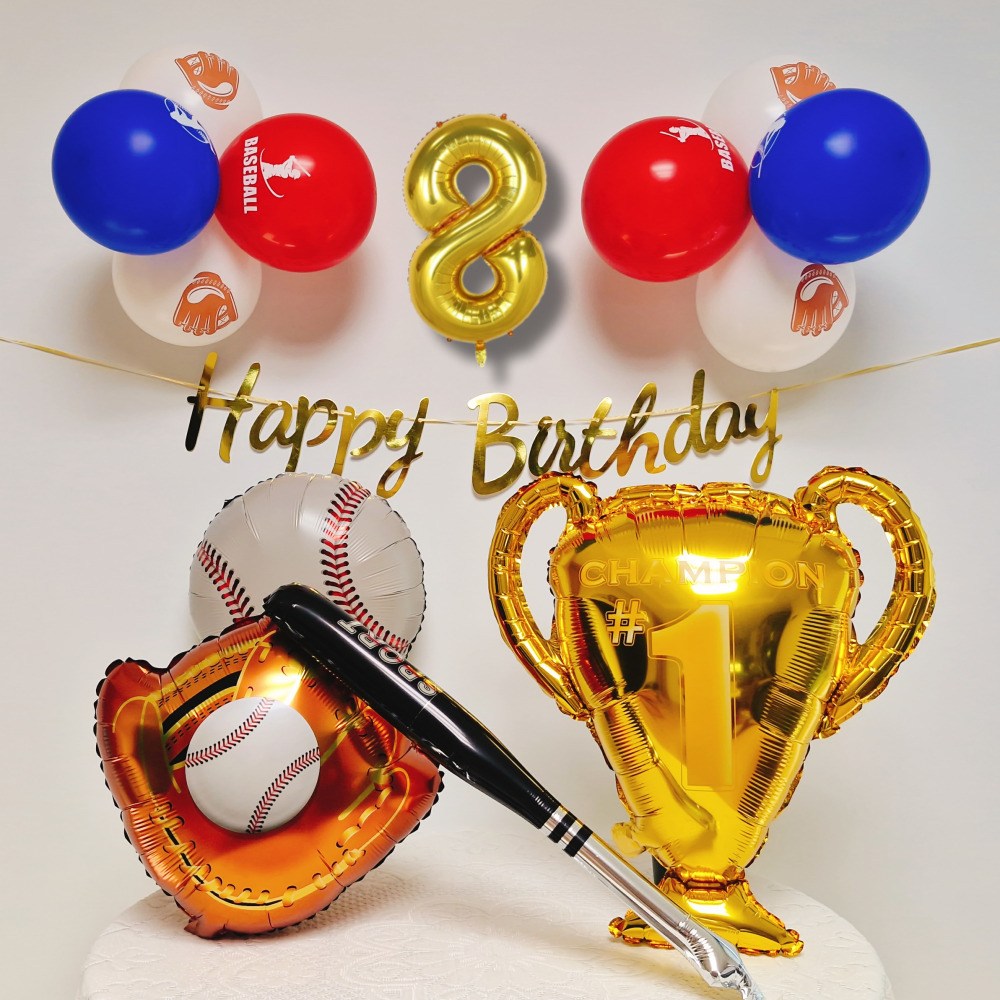 스마일파티 야구 생일 풍선 파티 세트, 1세트, 8세 11,900원