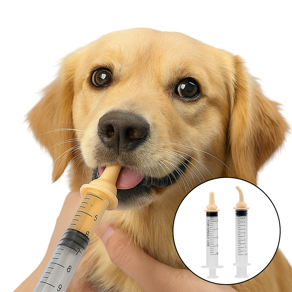 포미 커브드 부드러운 실리콘 반려동물 애완용 투약 강아지 고양이 소동물 약 먹이는 급여용 투약 도구 피딩용 젖병 수유 주사기 세트, 1세트, 투명 12,900원