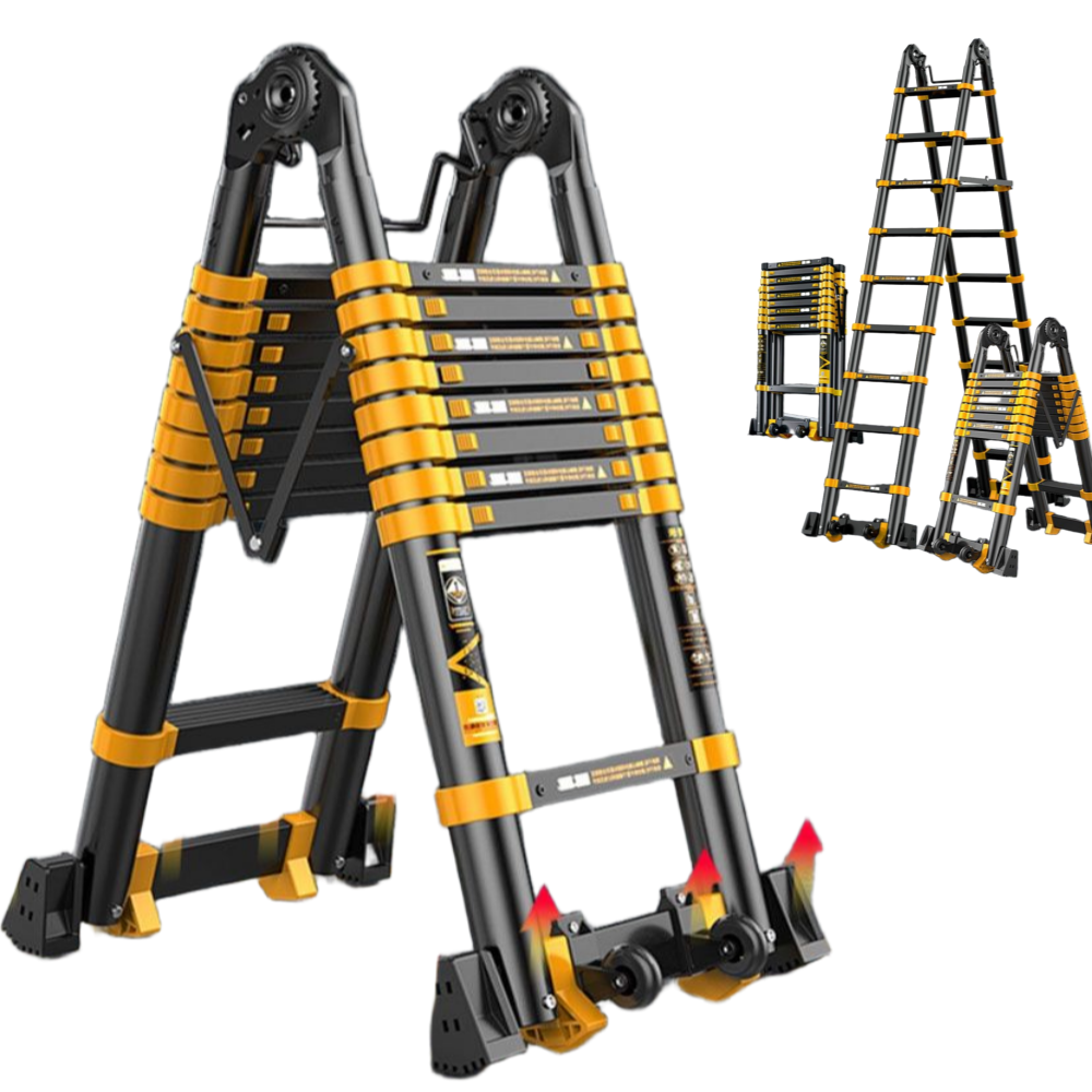 주브켈리 고강성 접이식 사다리 알루미늄 가정용 일반형 이중 높이조절 벌어짐방지 안테나, 1개 398,920원