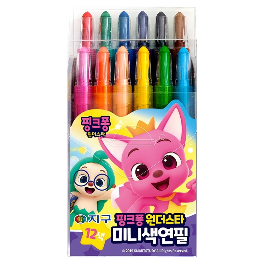 지구화학 핑크퐁미니 색연필 세트 3,210원
