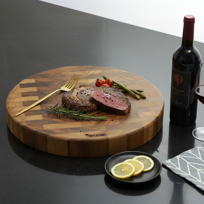 딱다구리 엔드그레인 플레이팅 원형도마 69,000원