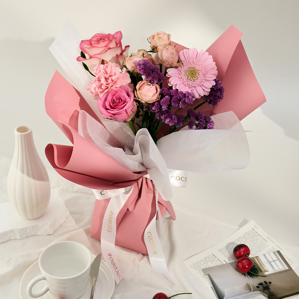 [로켓프레시] 농업회사법인 주식회사 코코도르팜 생화 캔디 꽃다발 27,900원