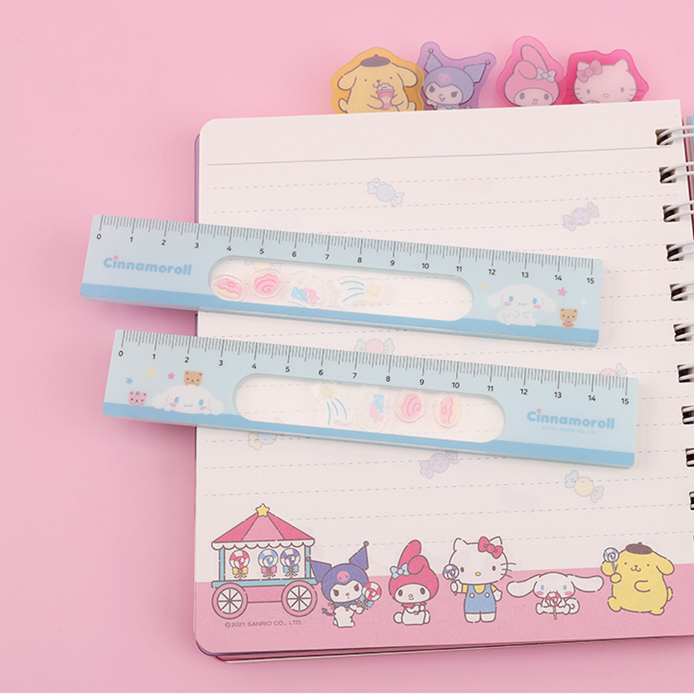 산리오 2800 양면 쉐이커 자 15cm 정품 산리오자 1개 쿠로미 시나모롤 포차코 5,100원