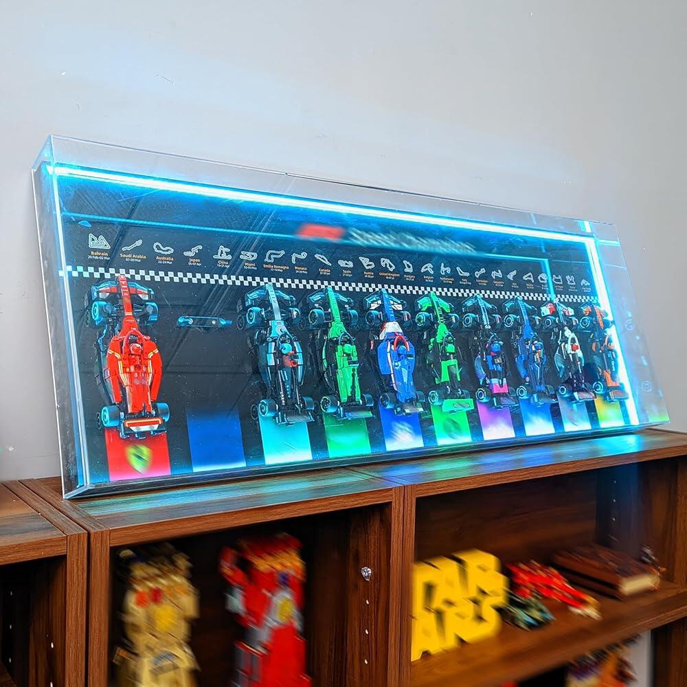 ICUANUTY 레고 F1 스피드 챔피언용 디스플레이 월보드 10대 자동차 프레임 벽 마운트, 아크릴 방진 케이스 포함, 모델을 아트로 변환 - 팬에 이상적 모델 미포함 247 847,700원