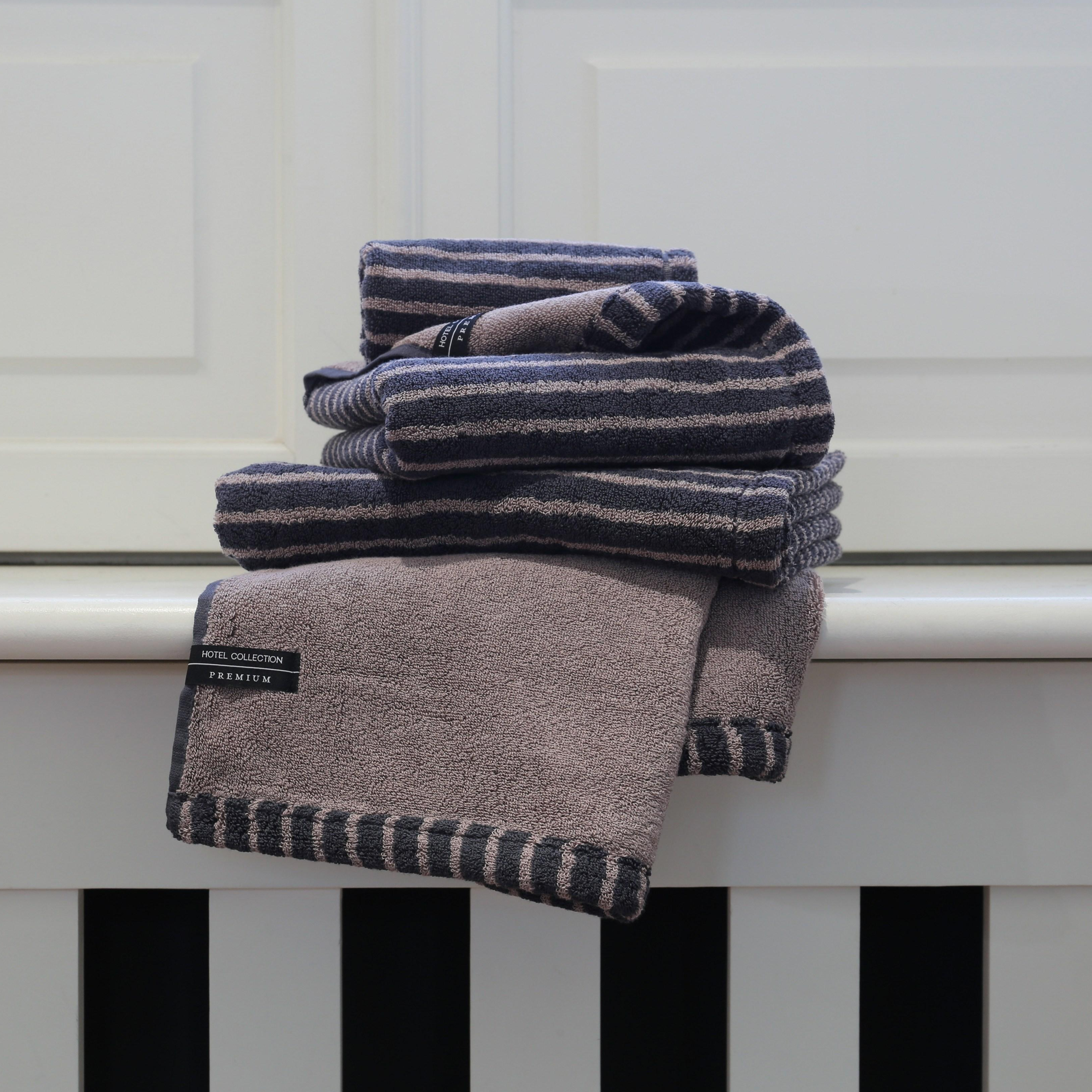 [송월] 호텔컬렉션 스트라이프 솔리드44 호텔수건, 회색, 5개 57,500원