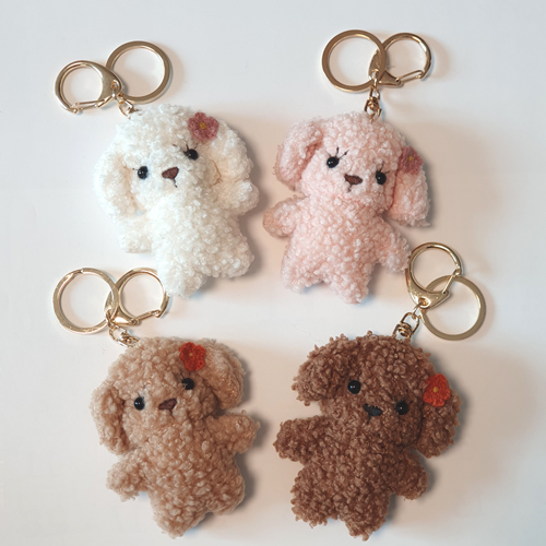 강아지 푸들인형 키링 키홀더 가방고리 ,아띠랑스액세서리, 1개 6,500원